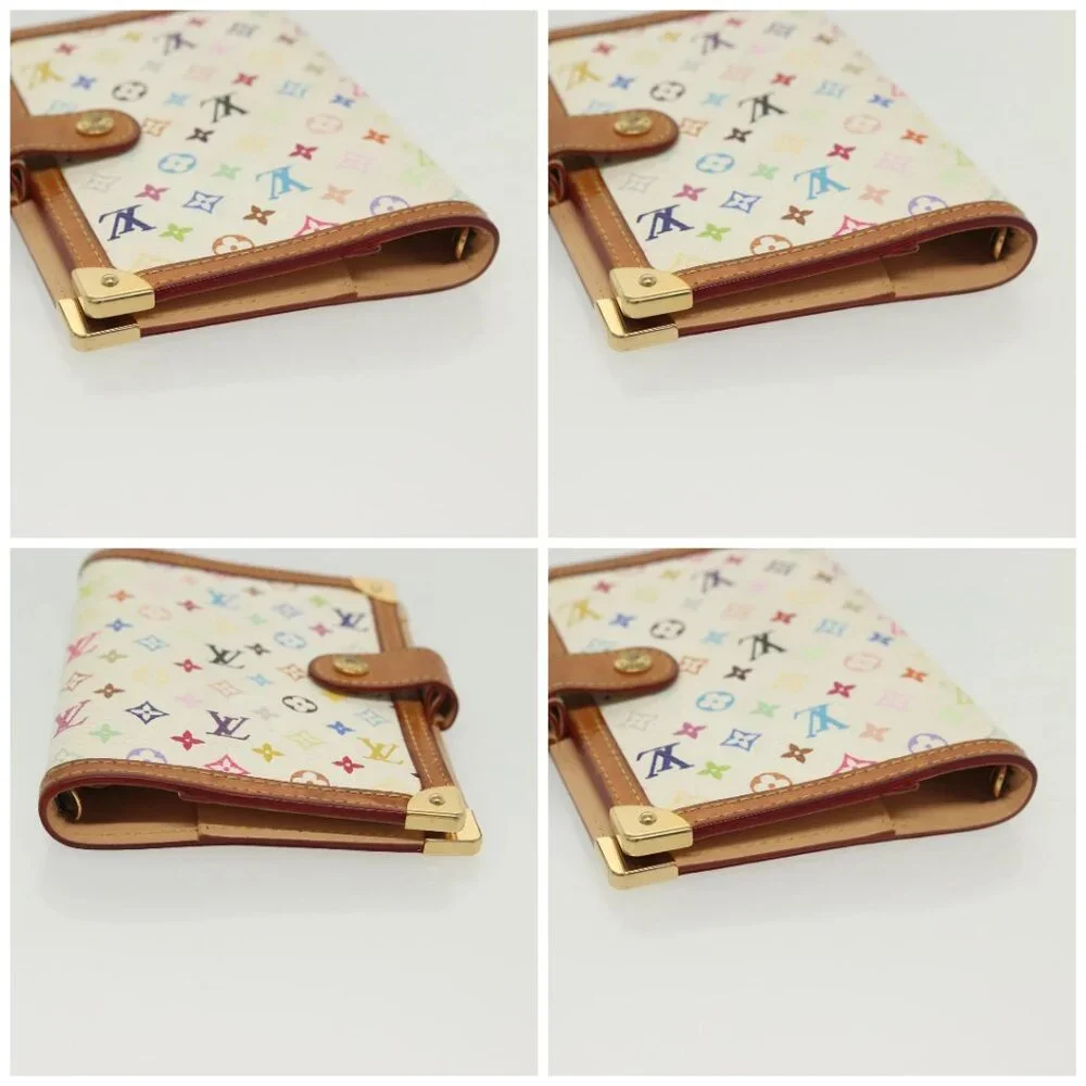 LOUIS VUITTON Multicolor Agenda PM Day Planner Cover White R21074 Auth 136737